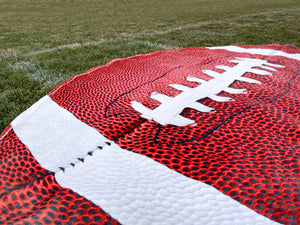 Football shaped blanket